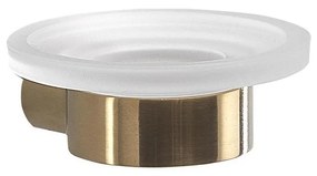 Gedy - Nástenná mydelnička PIRENEI mliečne sklo/matná zlatá