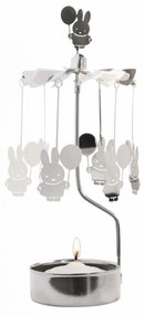 Pluto Design Rotujúci svietnik Silver Miffy