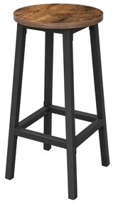 Barové stoličky s oceľovou konštrukciou v industriálnom štýle, 2ks