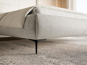 Manželská posteľ 160 cm Octave 160 (s roštom) (s úl. priestorom) (svetlá sivá + čierna). Akcia -19%. Vlastná spoľahlivá doprava až k Vám domov. 1100010