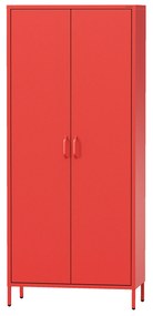 Šatníková skriňa FLAVIO, 800 x 1850 x 450 mm, Modern: červený farba