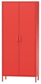 Šatníková skriňa FLAVIO, 800 x 1850 x 450 mm, Modern: červený farba
