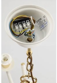 Jupiter 2085 - Luster na reťazi SAMBA 3xE27/15W/230V biela/zlatá