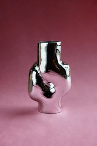 HK living Skleněná váza Gleam Chrome 3,5 l