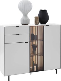 XXXLutz VYSOKÁ KOMODA, dub, biela, 141,2/120/40 cm Dieter Knoll - Komody - 001770000915