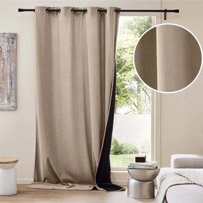 Hnedý menčestrový termo záves 140x260 cm Madison – douceur d'intérieur