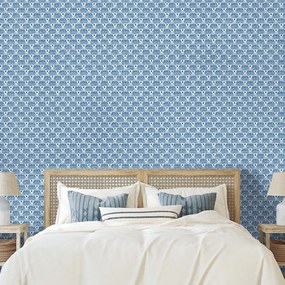 Tapeta modré geometrické vzory