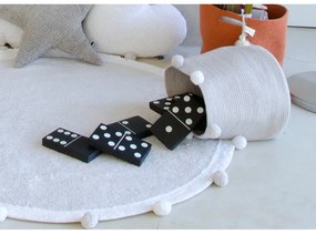 Svetlosivý prateľný ručne tkaný bavlnený detský koberec ø120 cm Bubbly – Lorena Canals