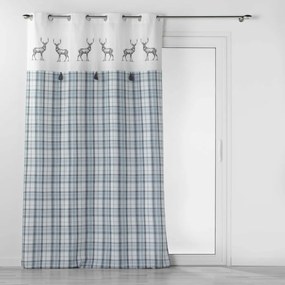 Bielo-modrý záves 140x240 cm Megeve – douceur d'intérieur