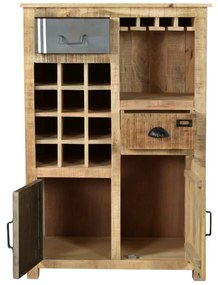 furniture-nabytek.cz - Masívna komoda Highboard Pune z mangového dreva, lakovaná, prírodná farba – 80×43×110 cm