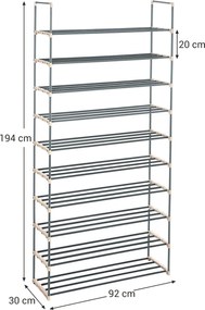 Sconto Regál na topánky LSA10G sivá