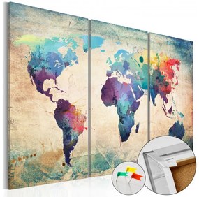 Artgeist Obraz na korku - Rainbow Map [Cork Map] Veľkosť: 120x80