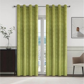 Záves na krúžkoch YC11935/280G/08/140x250 cm zelený