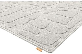 Svetlosivý vlnený koberec 200x300 cm Morphic Dunes – Agnella