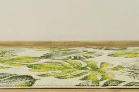 Koberec Green Garden  E714 Lístie krémový / tmavozelený