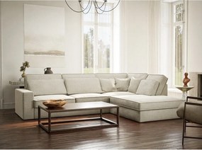 Sivobéžová ženilková rohová pohovka (pravý roh/do L) Kirou – Maison de Rêve