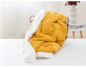 Baránková deka mikroplyš 150 × 200 cm – Laura horčicová