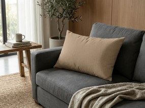 Mušelínová obliečka na vankúš PURELY 40x80 cm, svetlohnedá