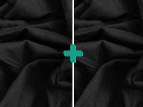 2x Prestieradlo jersey EXCLUSIVE 90x200 cm čierne