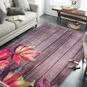 Originálny pestrofarebný koberec s motívom lístia Šírka: 160 cm | Dĺžka: 220 cm