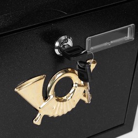 ModernHome Poštová schránka z pozinkovanej ocele - čierna ModernHome