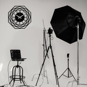 Nástenné kovové hodiny Enzoclock S012 čierne