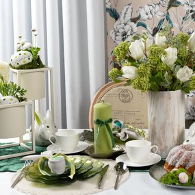 DEKORAČNÝ SKLENENÝ PODNOS TERRA COLLECTION MONTENEGRO 38X34 CM ZELENÁ