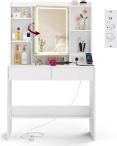 Toaletný stolík so zrkadlom a LED osvetlením RDT143WB01