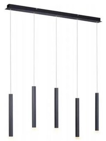 Leuchten Direkt 15205-18 - LED Luster na lanku BRUNO 5xLED/4,8W/230V čierna
