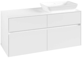 VILLEROY &amp; BOCH Collaro závesná skrinka pod umývadlo na dosku (umývadlo vpravo), 4 zásuvky, 1200 x 500 x 548 mm, White Matt, C11400MS