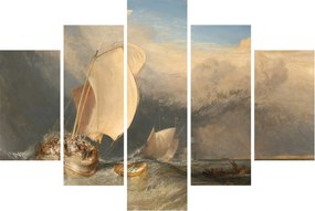 Obraz - William Turner, Fishing Boats with Hucksters Bargaining for Fish, reprodukcia (150x105 cm)