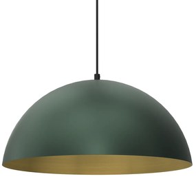 Závesné svietidlo Beta, 1x zlaté/zelené kovové tienidlo, (fi 45cm), gr/g