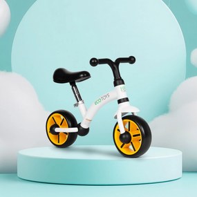 ECOTOYS detské odrážadlo s EVA kolesami, nastav. sedadlo 33–41 cm, biele, blokáda riadenia