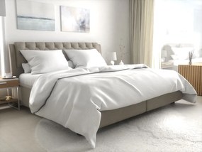 Hotelové obliečky atlas grádl biele - prúžok 4 mm mykaná bavlna