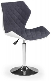 Barová stolička Dorie sivá/biela