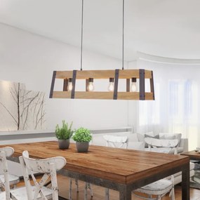 Leuchten Direkt 15721-79 - Luster na lanku CRATE 4xE27/60W/230V