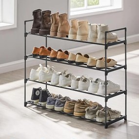 4-poschodový kovový stojan na topánky 92x30x72cm