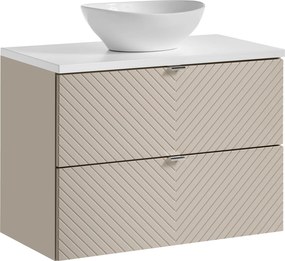 Comad Kúpeľňová skrinka s doskovým umývadlom SET-VIC B WHITE 80 kašmír/biela