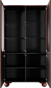 Štvordverová vitrína Sonatia II 100 cm - burgund