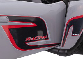 Ramiz Elektrická bugina Racing 5 pre deti +3 sivá + motory 2x200W + diaľkové ovládanie + pomalý štart