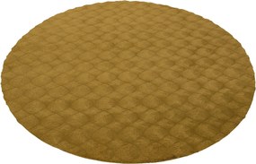 Obsession, Kusový koberec Diamond Cut 800 Honey kruh, 200x200 (priemer) kruh, hnedá, obývacia izba