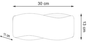 Nástenné svietidlo Tila, 1x biele kovové tienidlo, (30 cm)