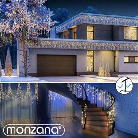 Vianočný svetelný záves 200LED - 10m + ovládač