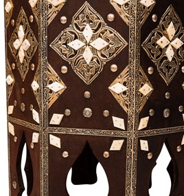 Orientálny stolík Noor biely 02