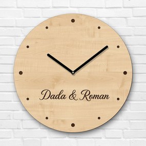 DUBLEZ | Personalizované drevené hodiny s menami