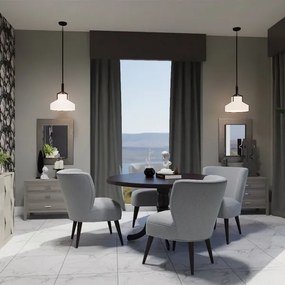 Quoizel QZ-BRECKEN-2P-OZ-ABG - Luster BRECKEN 2xE27/60W/230V čierny/mramorový dekor