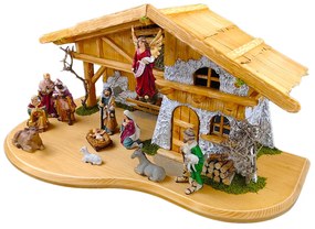 AMADEA Drevený betlehem s figúrkami 65 cm