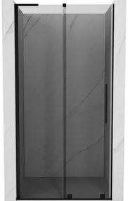 Mexen Velar L, posuvné sprchové dvere do otvoru 120 cm, 8mm šedé sklo, čierna matná, 871-120-003-41-70