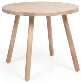 Detský stôl z kaučukového dreva Kave Home Dilcia, ø 55 cm
