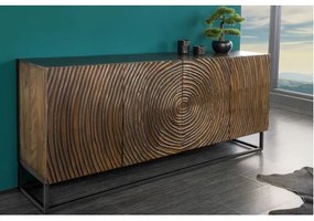 Komoda 44580 Zen Circle 180cm Drevo Mango Hnedá-Čierna - Komfort-nábytok